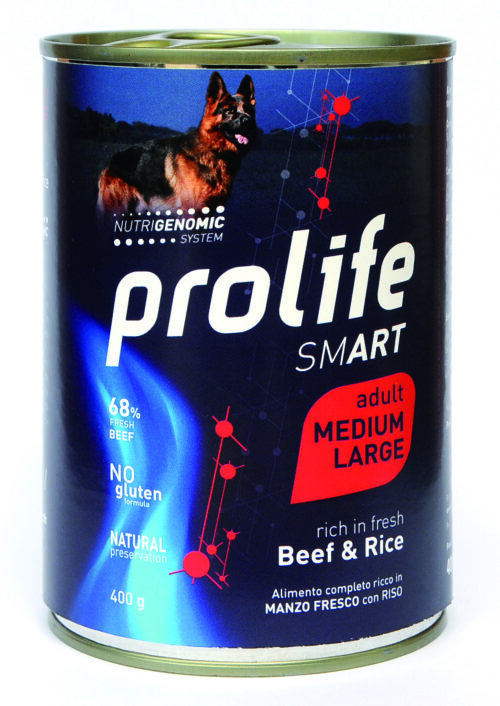 PROLIFE DOG SMART ADULT BEEF&RICE MEDIUM/LARGE 800g